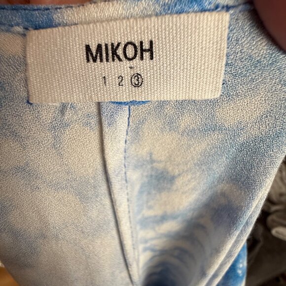 Mikoh Tie-Dye Rayon Blue & White Romper Size L/XL - Picture 5 of 7